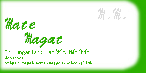 mate magat business card